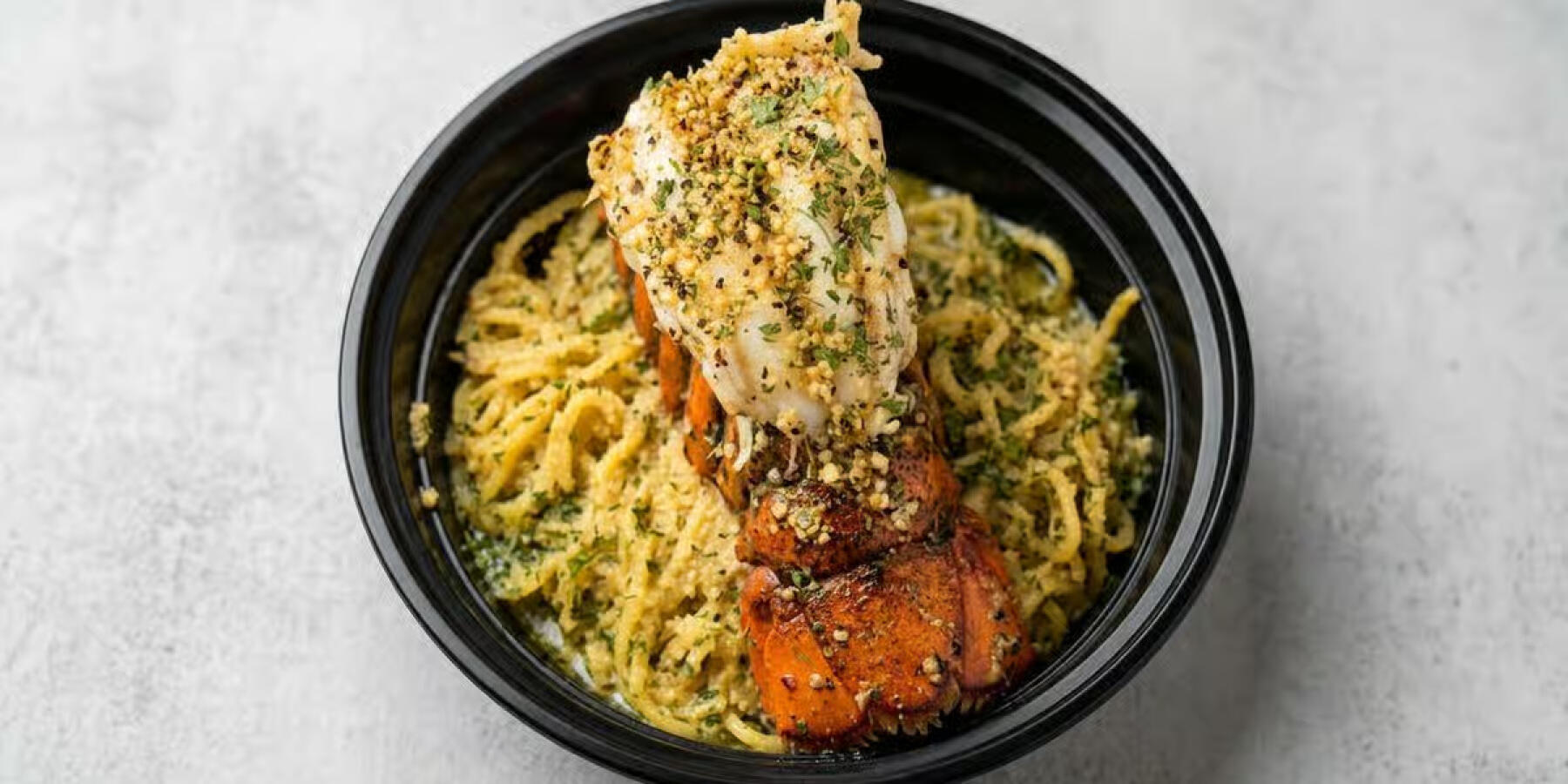 Garlic Lobster Tail w/ Noodles